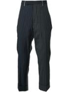 Wooster + Lardini Pinstriped Cropped Trousers