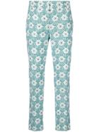 Prada Novelty Print Trousers - Blue