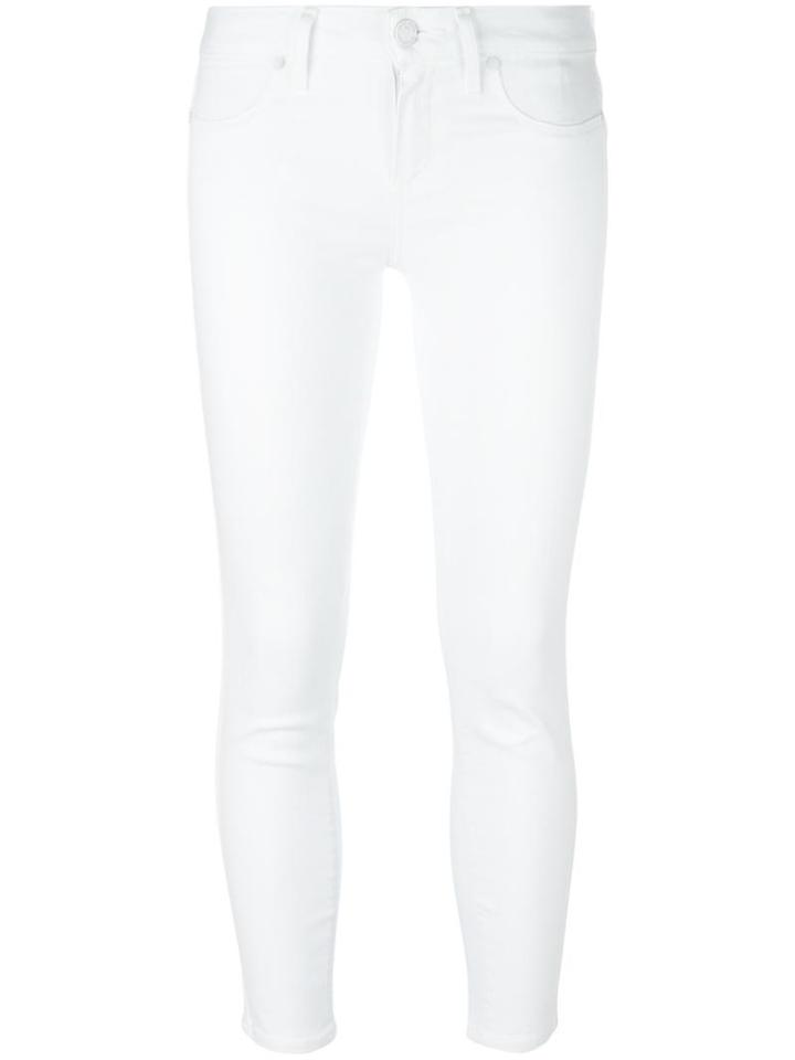 Paige Cropped Jeans, Women's, Size: 26, White, Cotton/polyester/spandex/elastane