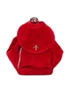 Manu Atelier Mini Fernweh Suede Backpack - Red