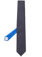 Prada Micro Pattern Tie - Blue