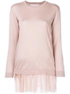 Red Valentino Tutu Detail Fine Knit Sweater - Pink & Purple