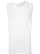 Rick Owens Lilies Draped Tank Top, Women's, Size: 42, White, Cotton/polyamide/viscose