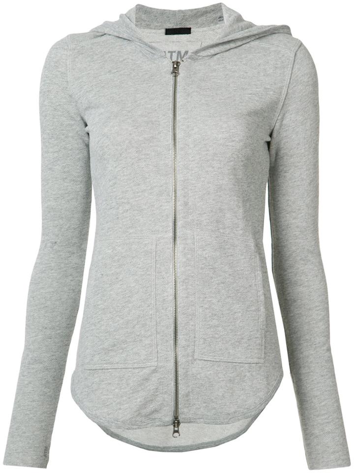 Atm Anthony Thomas Melillo Hooded Zip Up Cardigan - Grey