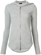 Atm Anthony Thomas Melillo Hooded Zip Up Cardigan - Grey