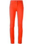 Cavalli Class Slim-fit Tailored Trousers, Women's, Size: 38, Yellow/orange, Cotton/spandex/elastane