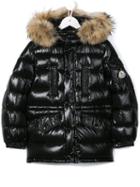 Moncler Kids 'riviere' Hooded Parka, Boy's, Size: 8 Yrs, Black