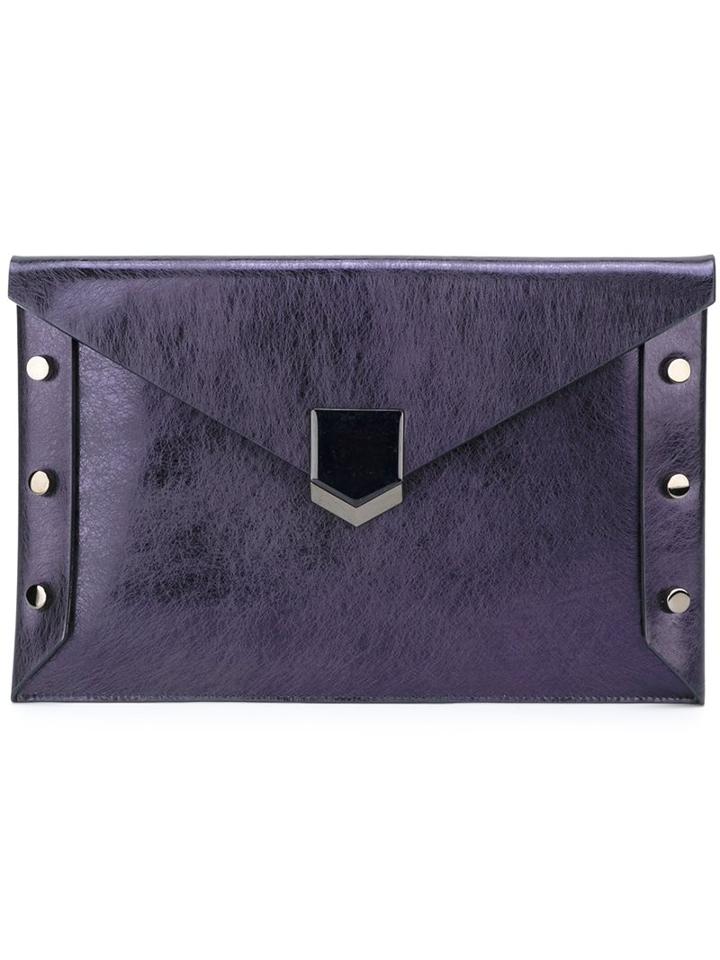 Jimmy Choo 'lockett' Envelope Clutch, Women's, Blue