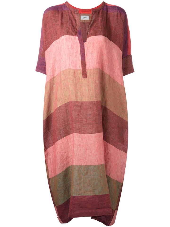 Humanoid - 'sef' Dress - Women - Linen/flax - S, Pink/purple, Linen/flax
