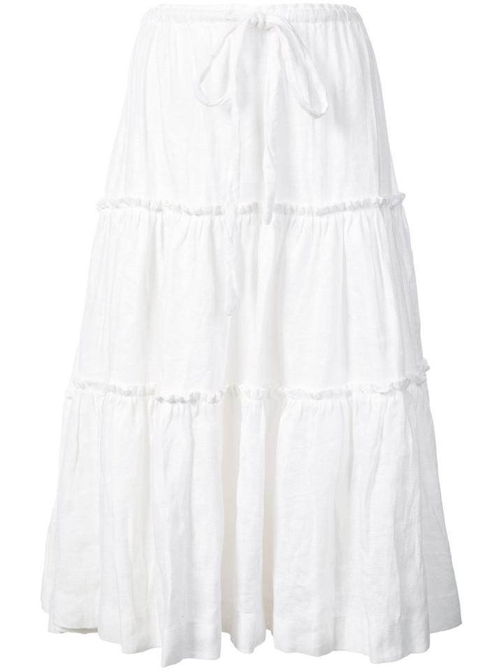Innika Choo Full Tiered Skirt - White