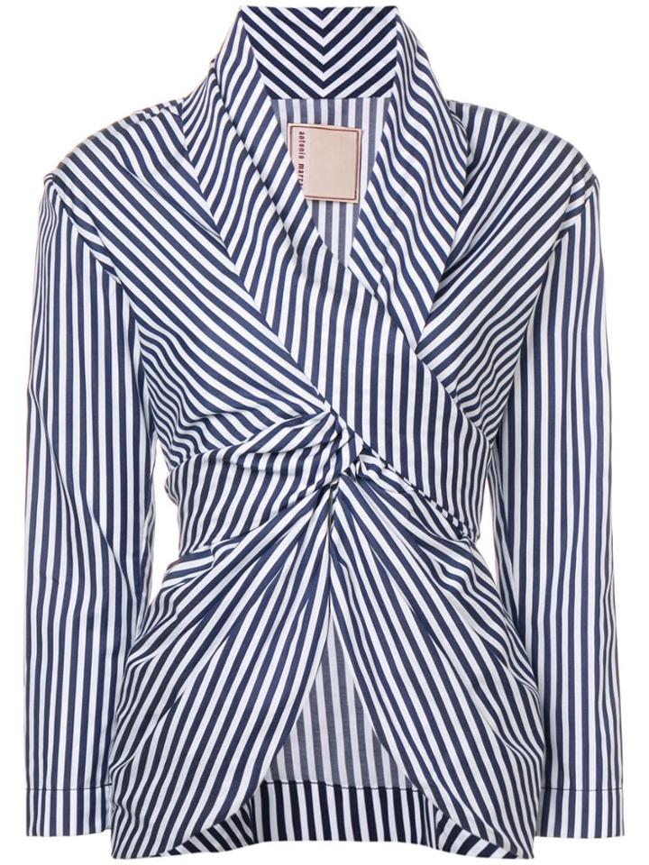 Antonio Marras Striped Blouse - Black
