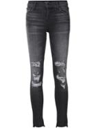 J Brand Distressed Skinny Jeans, Women's, Size: 26, Black, Cotton/spandex/elastane