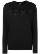 Dkny Logo Embellished Sweater - Black