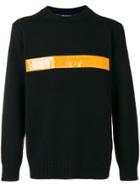 Junya Watanabe Man Reflective Stripe Jumper - Black
