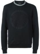Versace Embroidered Medusa Sweatshirt, Men's, Size: Medium, Black, Cotton
