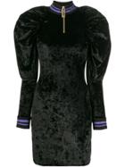 Gcds Puffed-shoulder Mini Dress - Black
