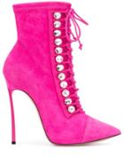 Casadei Crystal-embellished Ankle Boots - Pink