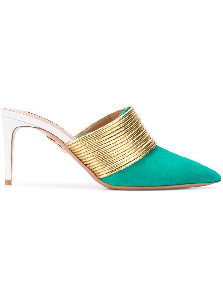 Aquazzura Rendez Vous Mules - Green
