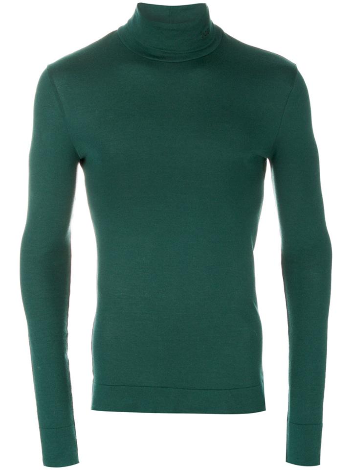 Calvin Klein 205w39nyc Knitted Roll-neck Sweater - Green