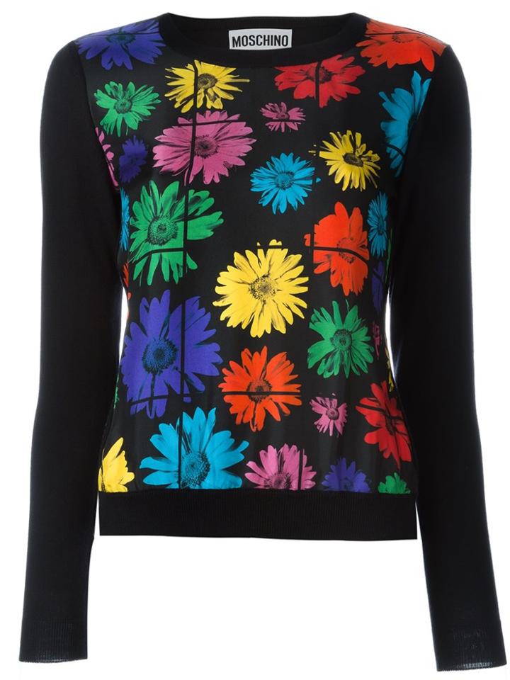Moschino Daisy Print Jumper - Black