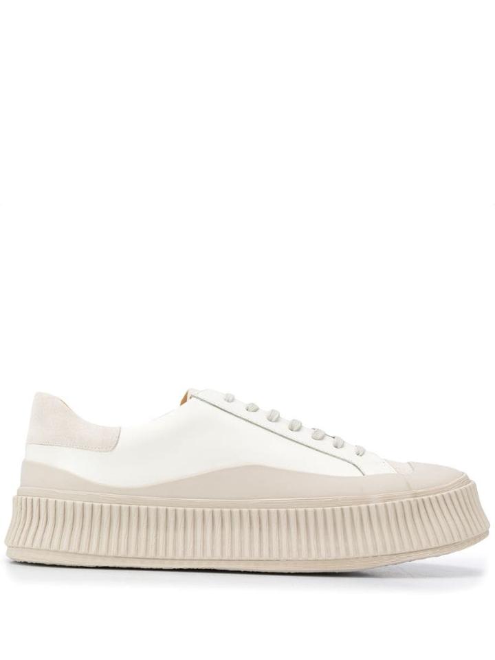 Jil Sander Platform Low-top Sneakers - Neutrals