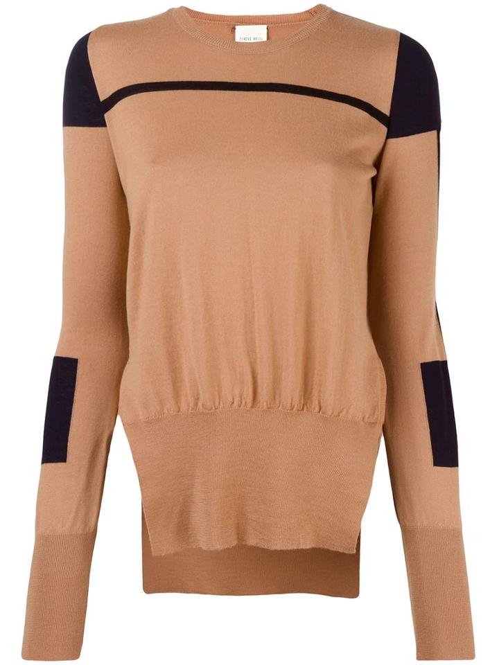 Circus Hotel Stripe Detail Jumper, Women's, Size: 42, Nude/neutrals, Merino