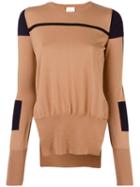 Circus Hotel Stripe Detail Jumper, Women's, Size: 42, Nude/neutrals, Merino