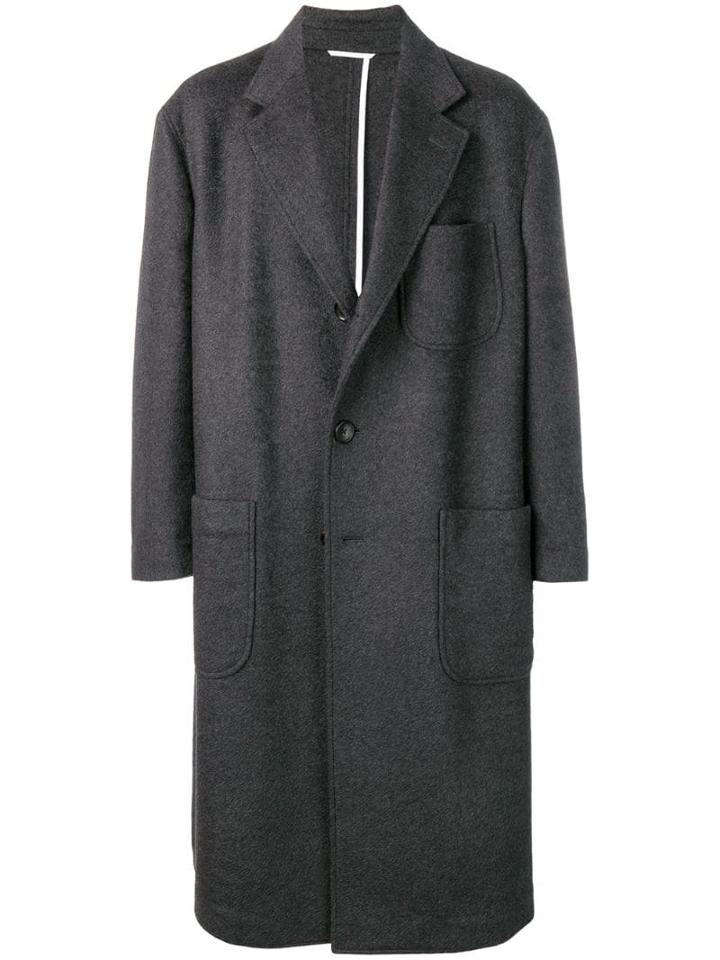 Thom Browne Oversized Pocket Sack Overcoat - Grey