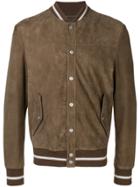 Eleventy Snap-button Bomber Jacket - Brown
