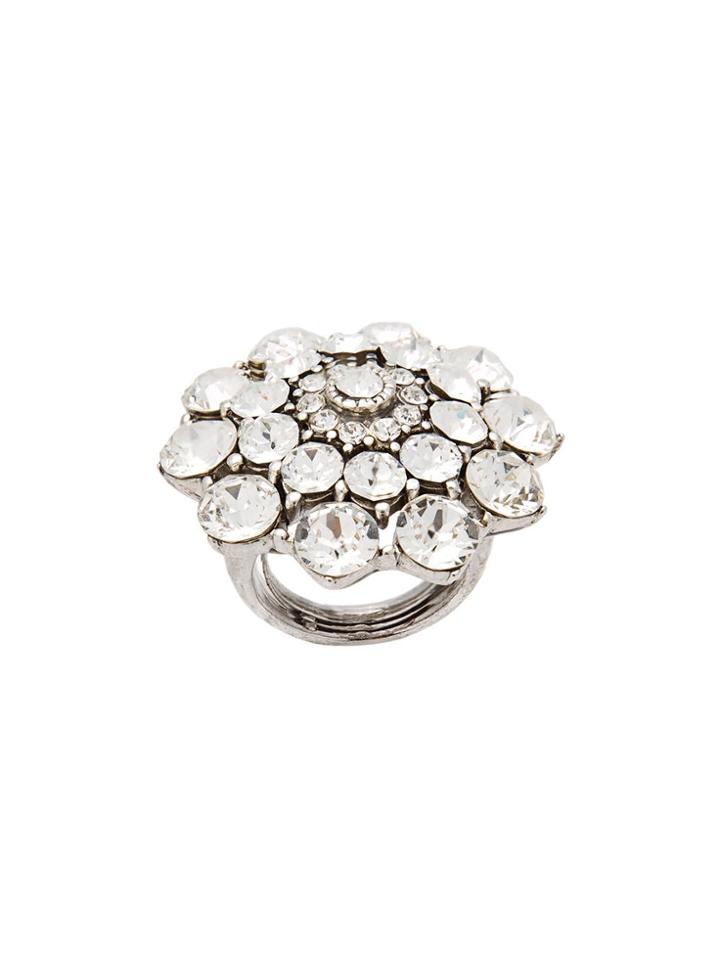 Oscar De La Renta Jeweled Ring - Metallic