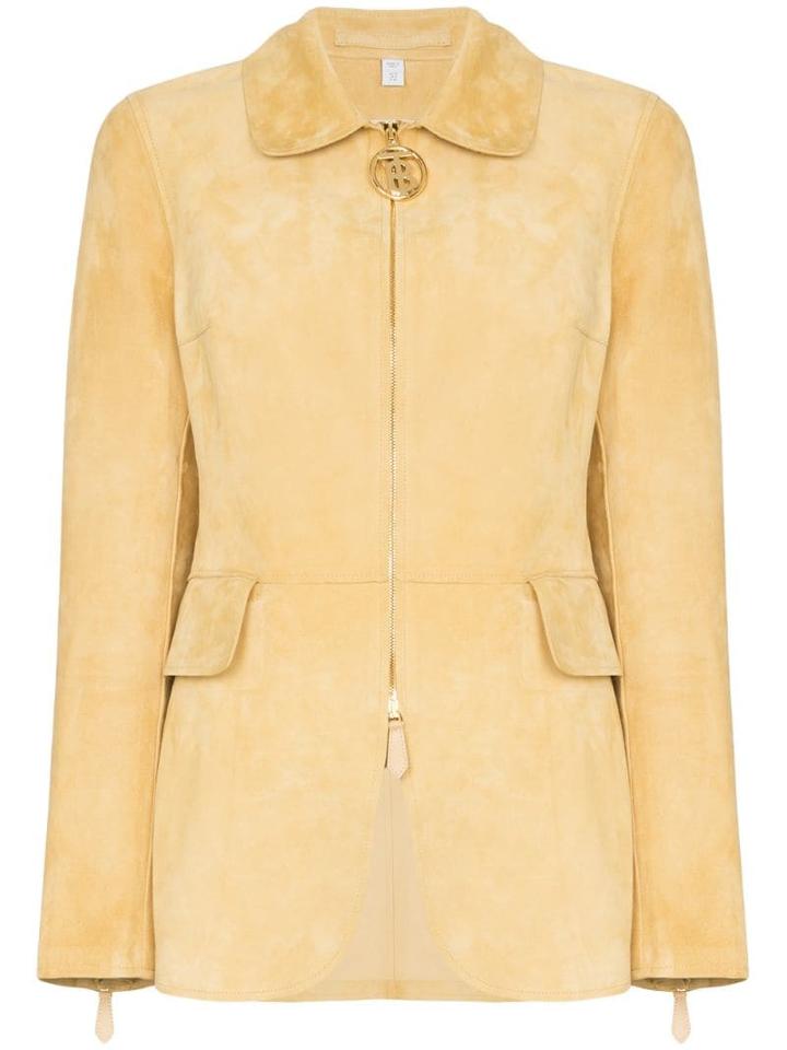 Burberry Tiverton Zip-front Jacket - Yellow