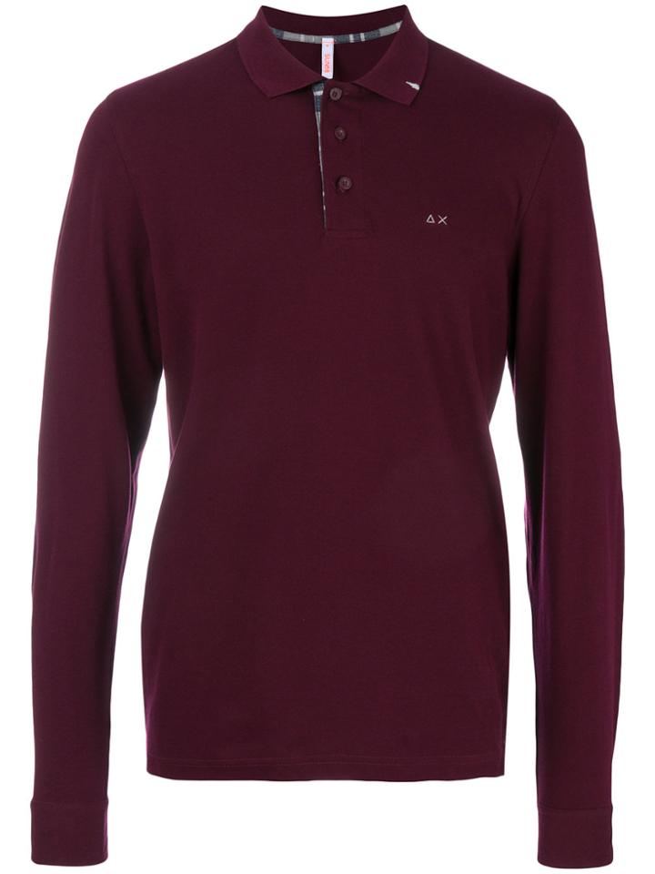 Sun 68 Fitted Polo Top - Red