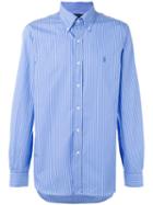 Polo Ralph Lauren - Striped Shirt - Men - Cotton - 16, Blue, Cotton