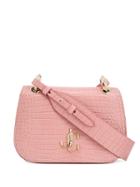 Jimmy Choo Varenne Crocodile-effect Crossbody Bag - Pink