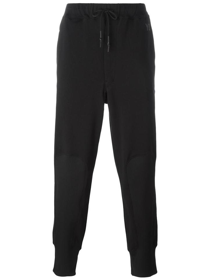 Y-3 Drawstring Joggers, Men's, Size: Small, Black, Cotton/polyester/polyurethane