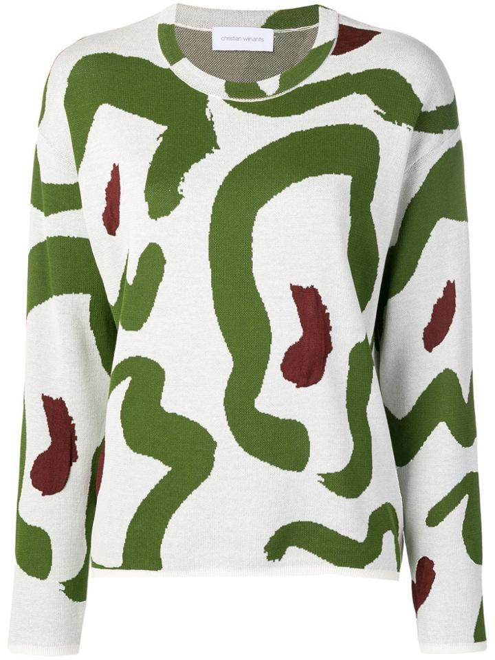 Christian Wijnants Kaori Jacquard Jumper - White