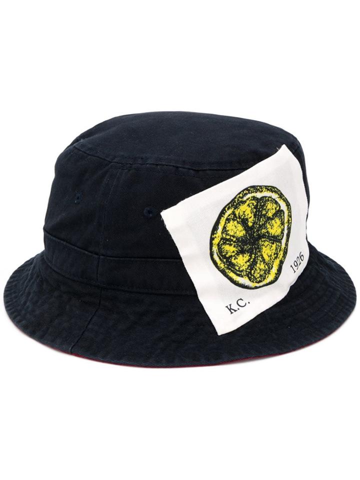 Kent & Curwen Logo Patch Bucket Hat - Blue