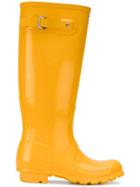 Hunter Tall Gloss Wellies - Yellow & Orange