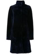 Drome High Neck Coat, Women's, Size: Medium, Blue, Lamb Skin