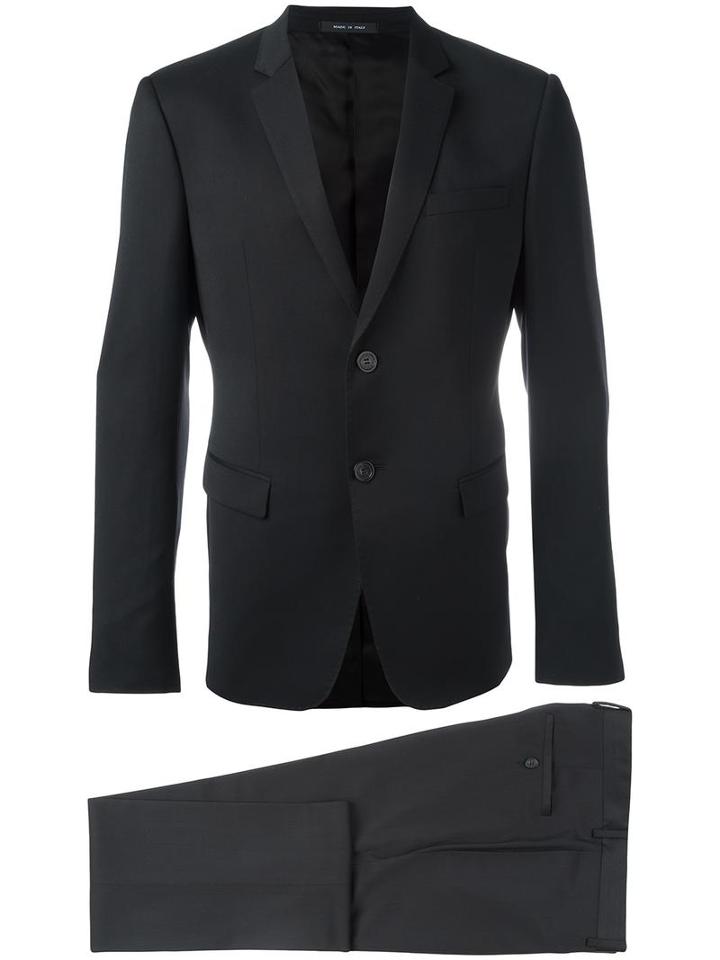 Emporio Armani Classic Formal Suit, Men's, Size: 48, Black, Virgin Wool/cupro