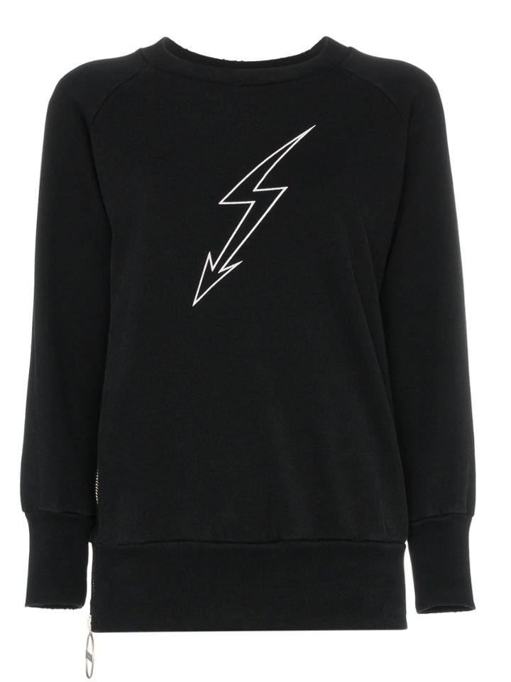 Givenchy Lightning Bolt Graphic Sweatshirt - Black