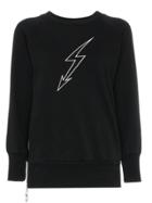 Givenchy Lightning Bolt Graphic Sweatshirt - Black