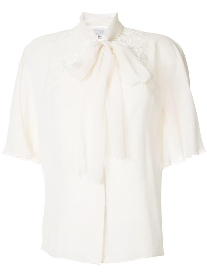 Giambattista Valli Pussy-bow Collar Blouse - White