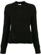 Nk High Neck Knitted Blouse - Black