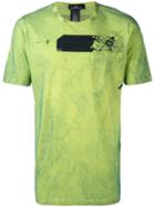 Stone Island Shadow Project Tie Dye Logo T-shirt, Men's, Size: Medium, Yellow/orange, Cotton