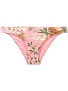 Zimmermann Floral Print Bikini Bottom, Women's, Size: 3, Pink/purple, Polyamide/spandex/elastane