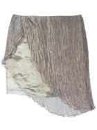 Romeo Gigli Vintage Asymmetric Mini Skirt - Grey