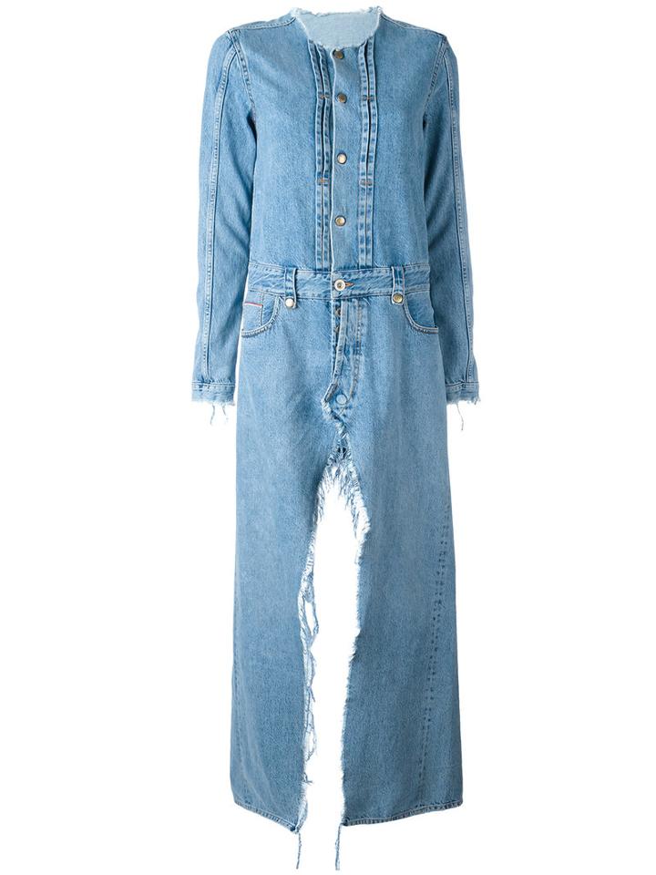 Unravel Project - Denim Coat - Women - Cotton/polyester - 40, Blue, Cotton/polyester
