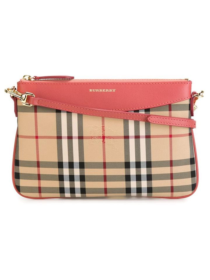Burberry Horseferry Check Crossbody Bag, Women's, Nude/neutrals, Polyamide/calf Leather
