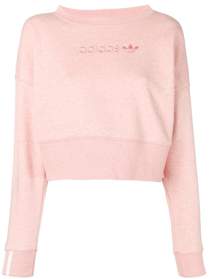 Adidas Embroidered Logo Sweatshirt - Pink